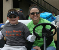 Image of 2 people in golf cart